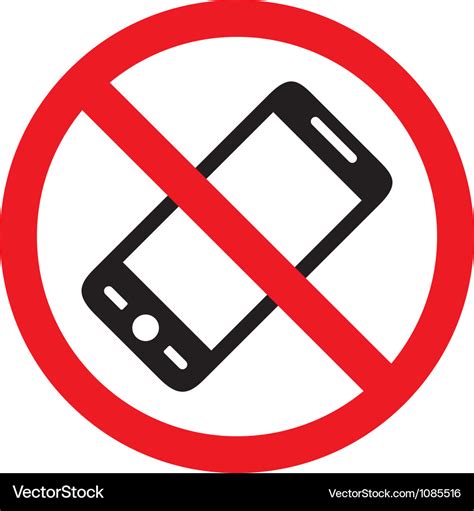 no mobile phone sign royalty free vector image my xxx hot girl