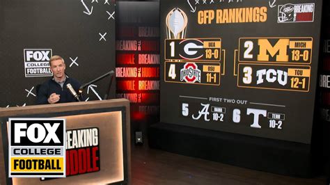 Georgia Michigan TCU And Ohio State Joel Klatt Reacts To The CFP Rankings Breaking The