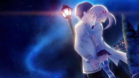 Anime Girl And Boy Cartoon Kisses Wallpapers Wallpaper Cave