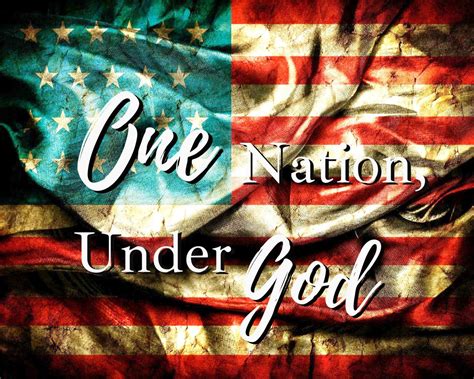 One Nation Under God On American Flag Digital Download Files Etsy