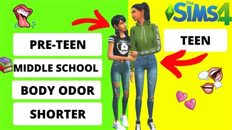 Realistic Preteen Mod For The Sims 4 Youtube