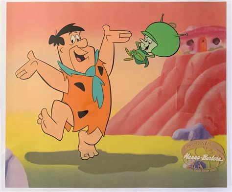 The Flintstones Fred Barney Sericel Animation Art Cel Ph