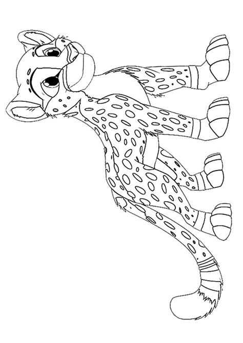 Cheetah Coloring Pages Easy