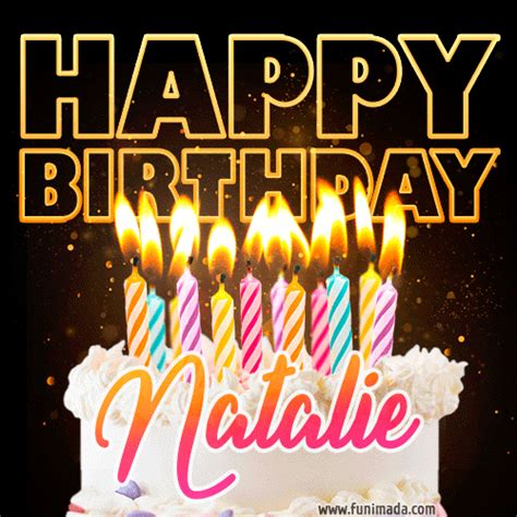 Natalie Animated Happy Birthday Cake  Image For Whatsapp