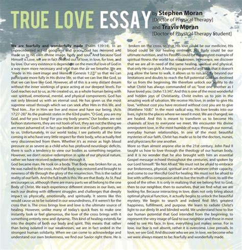 Example Of Essay Writing About Love