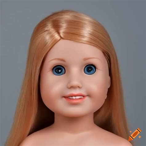 Portrait Of A Beautiful American Girl Doll With Realistic Features