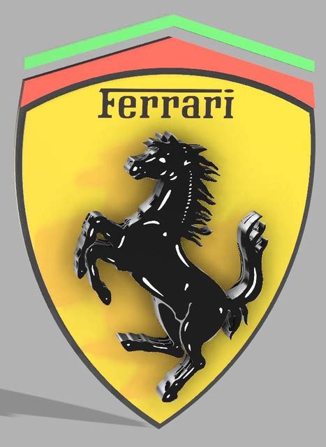 Thingiverse is a universe of things. FERRARI LOGO | 3D CAD Model Library | GrabCAD