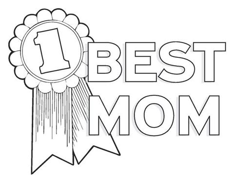 Best Mom Coloring Page & Coloring Book