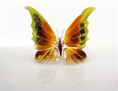 Murano Glass Butterfly Figurine Glass Butterfly Glass Art Murano Glass