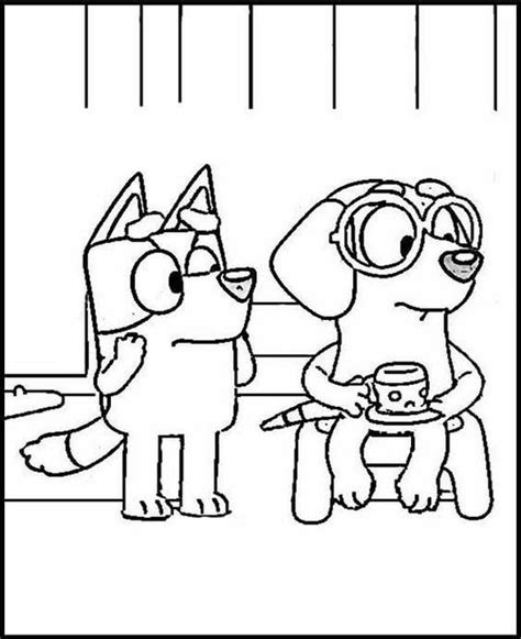 Bluey Mom Coloring Page