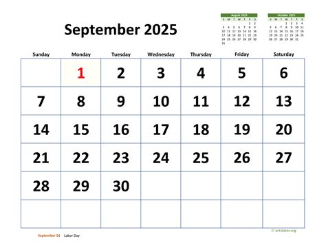 2025 Calendar September