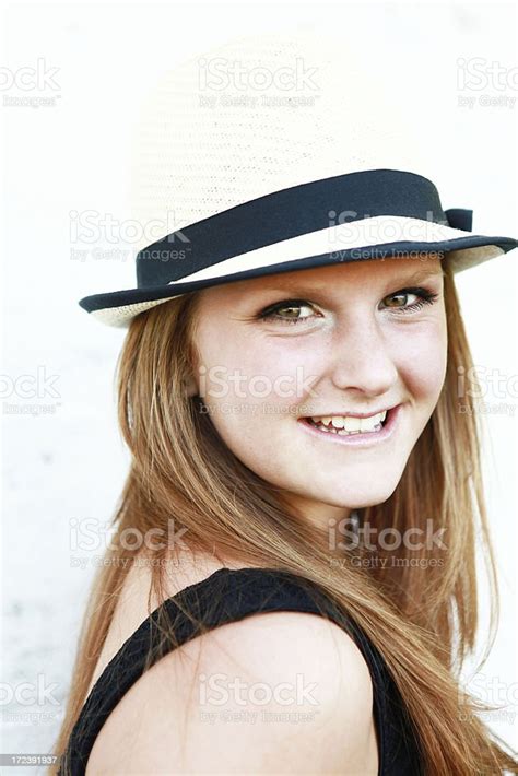 Teenage Girl Wearing Hat Stock Photo Download Image Now 16 17 Years