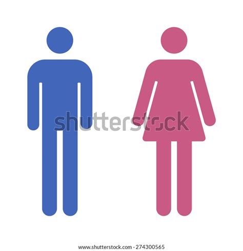 Male Female Bathroom Restroom Sign Flat Stock Vector Royalty Free