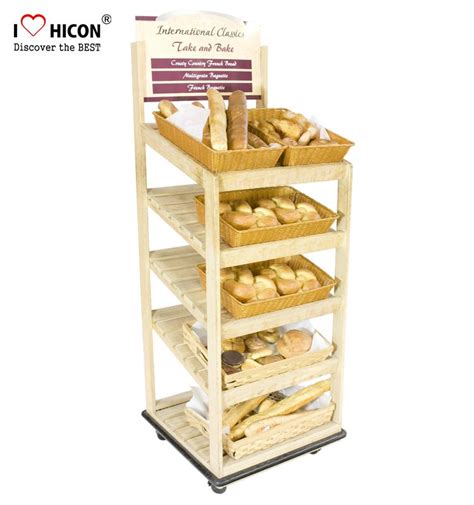 5 Layer Bakery Display Stand Made Of Wood From Hicon Pop Displays