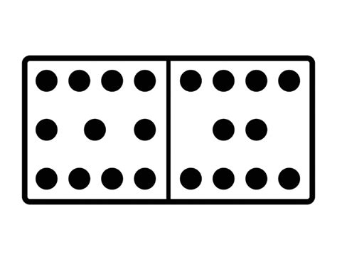 Domino With 11 Spots And 10 Spots Clipart Etc
