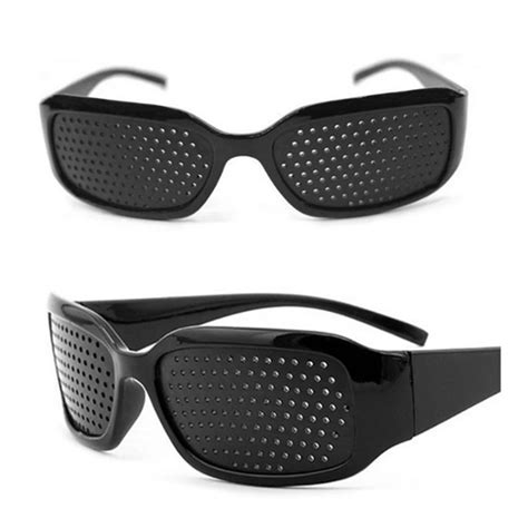anti myopia astigmatism glasses with holes vision correction fatigue pin hole glasses for men
