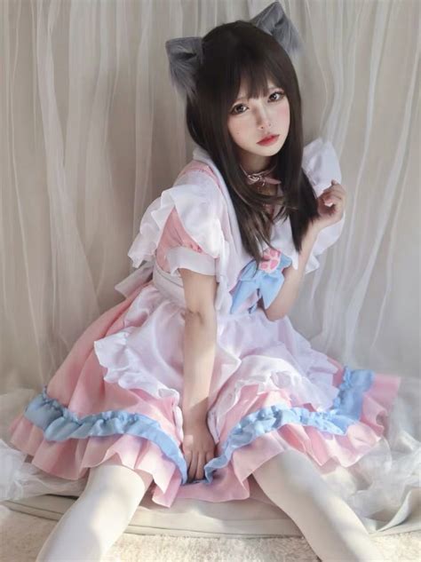 Neko Cat Pink Maid Costume Cosplay Everythingcuteclub