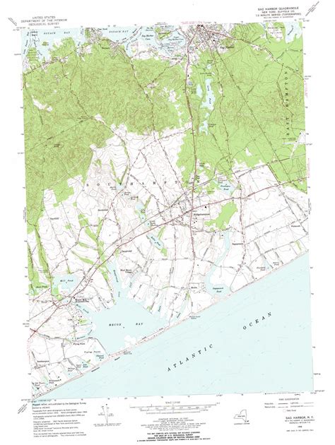 Sag Harbor Topographic Map Ny Usgs Topo Quad 40072h3