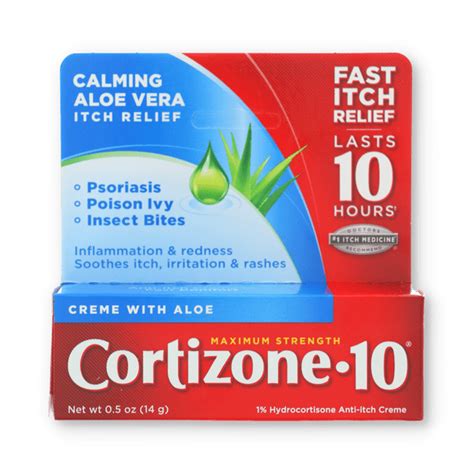 Cortizone 10 Maximum Strength Hydrocortisone Anti Itch Creme With Aloe