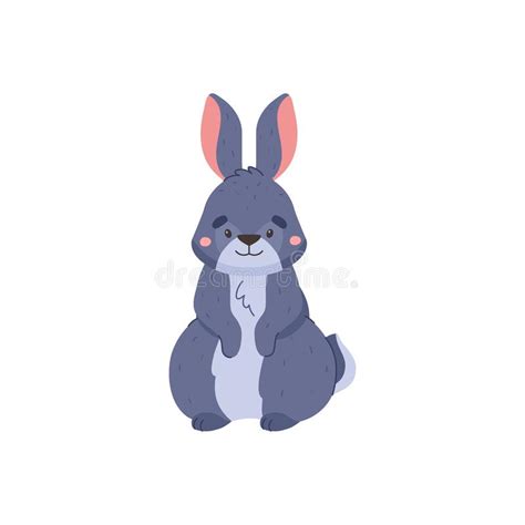Cute Rabbit Cartoon Drawing For Kids Flat Vector Illustration Isolated