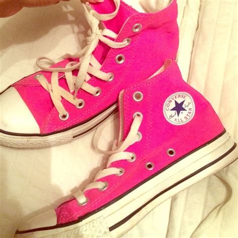 Converse Shoes Hot Pink High Top Converse Poshmark