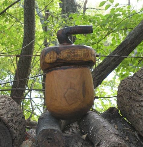 Oak Acorn Chainsaw Carving