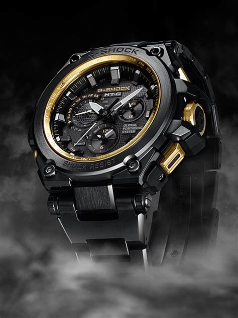 The elegance of gold combines perfectly with the subdued minimalism of blackness. G-Shock black & gold MTG-G1000GB-1A