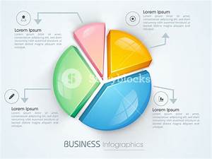 Glossy 3d Pie Chart Infographic Template Royalty Free Stock Image