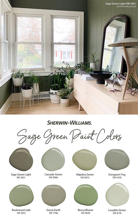 Sherwin Williams Sage Green Paint Colors
