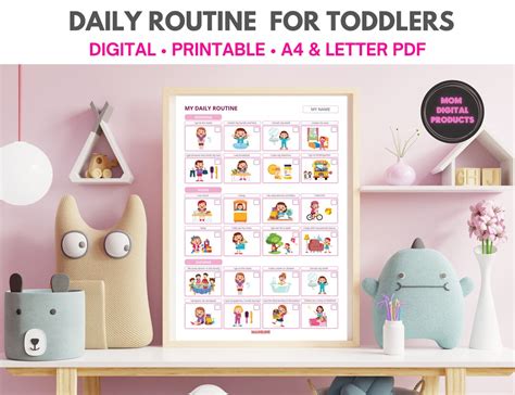 Printable Daily Routine For Toddlers Editable Pdf Etsy