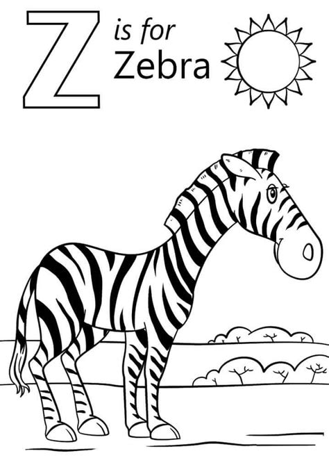 Zebra Letra Z Sol Para Colorir Imprimir E Desenhar Colorir Me The Best Porn Website
