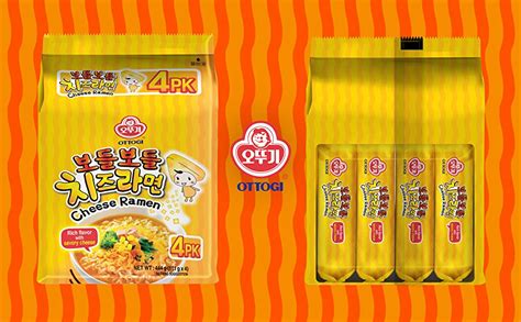 Korean Charector Ottogi Cheese Ramen Korean Style Instant Noodles Rich