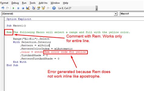 All About Comment Blocks In Vba Vba And Vbnet Tutorials Education