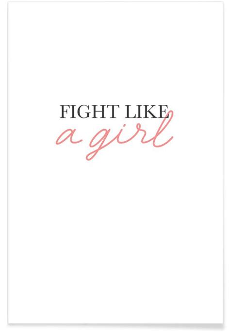 fight like a girl poster juniqe