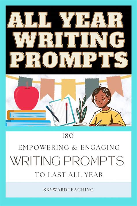 Engaging Writing Prompts For Whole School Year Slides Customizable 180