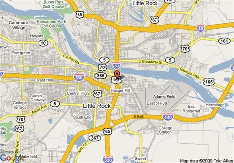 Map Of Comfort Inn And Suites Downtown Little Rock Little