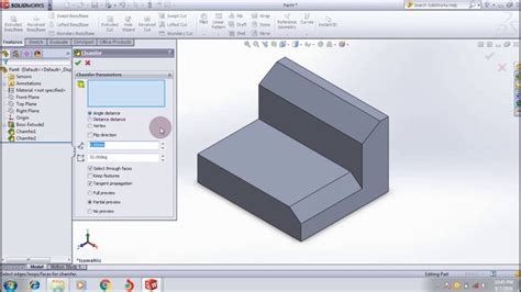 Learn Solidworks Chamfer Feature Tutorial Solidworks Video Tutorials