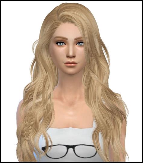 Cc Sims 4 Coiffure Femme Tumblr Cheveux Mi Long Coiffure Femme