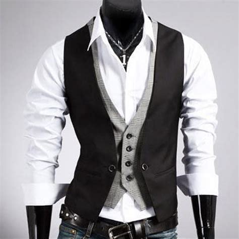 Mens Casual Designed V Neck Slim Fit Buttons Vest Waistcoat Dress 2colors Ebay