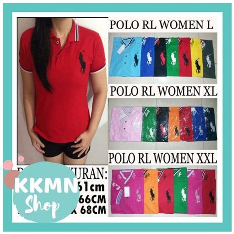 Jual Kaos Polo Kerah Wanita Bordir Kuda Kaos Lengan Pendek Cewek Polo