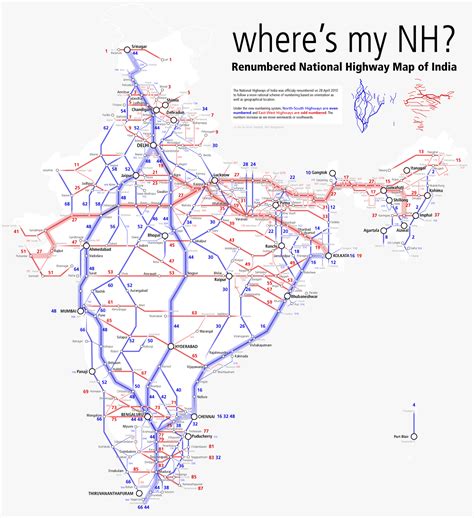 National Highways Of India Renumbered India Map Highway Map Map