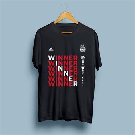 Bayern Winner Sextuple Graphic Round Neck Tshirt Footballmonk