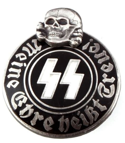 Wwii Third Reich Waffen Ss Member Rune Skull Badge