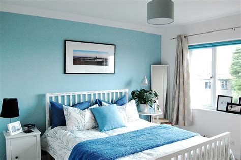 Blue Bedroom By The Sea Blue Cushions Light Blue Bedroom Blue And