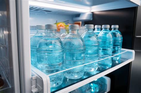 Cool And Crisp Drinking Water Stored In The Fridge Ready For Hydration Stock Illustration