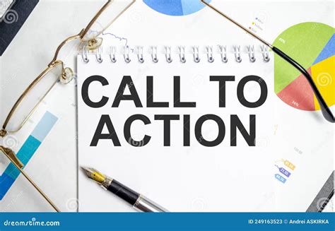 White Paper With The Text Call To Action Business Concept Stock Image