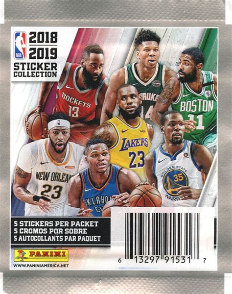 Nba Basketball 2018 19 Sticker Collection Pack Panini Toywiz