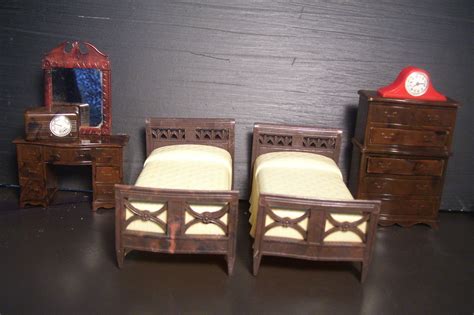 All Of The Renwal Dollhouse Furniture Including These Twin Beds And