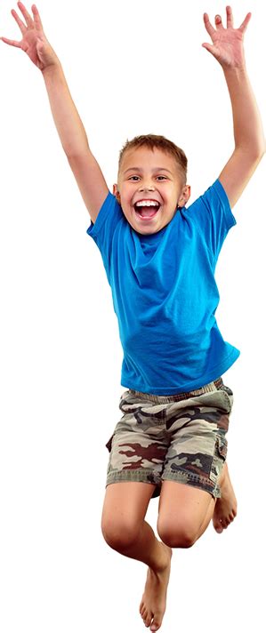 Happy Jumping Kids Png Jumping On Trampoline Png Clipart Full Size