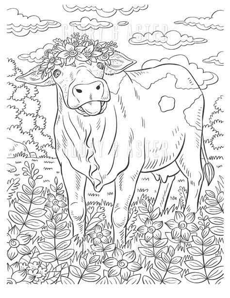 Coloring Pages Of Cows Free Printable